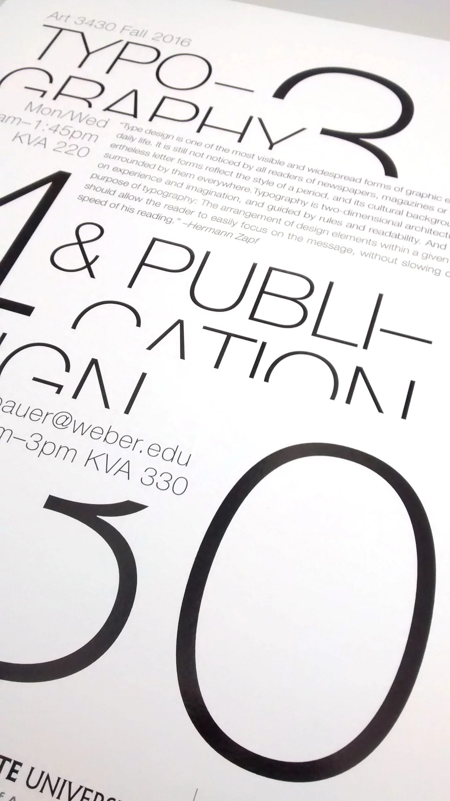 Photo of typography and publication design posters