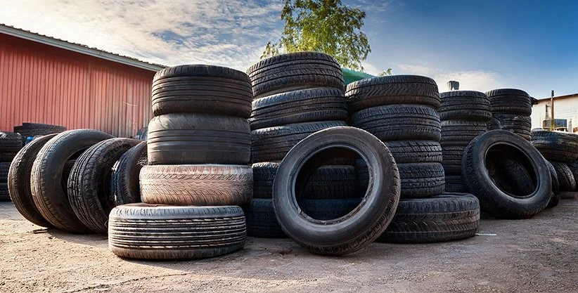 tyre waste and old tyres for landfill