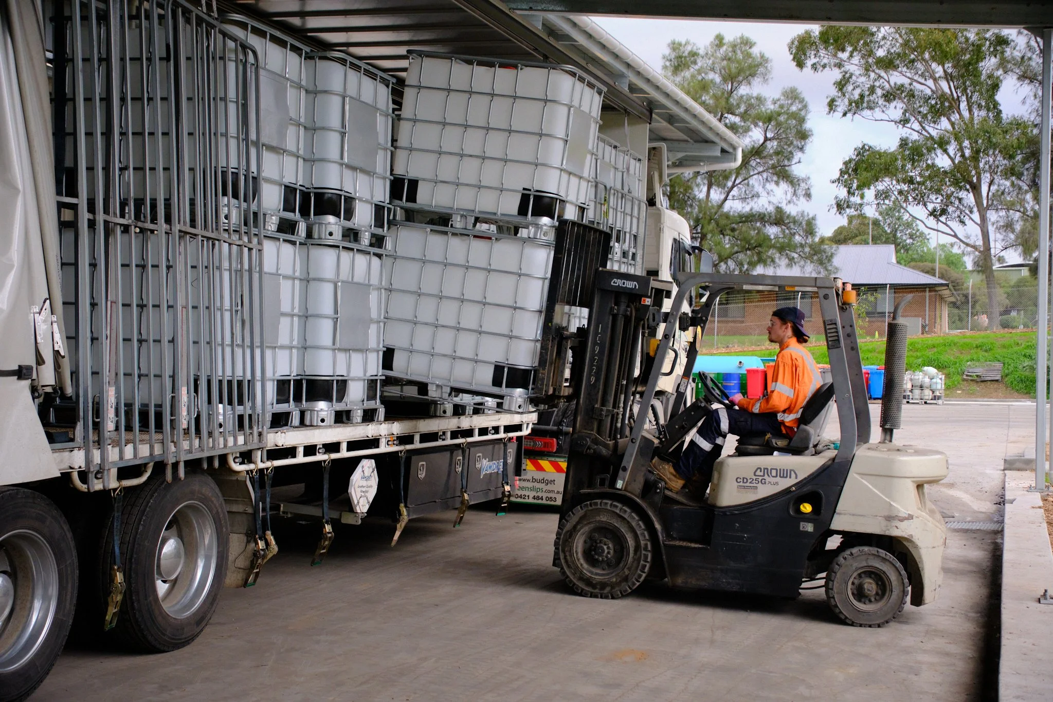 Hazardous waste arriving at CleanEra's Mount Thorley treatment facility