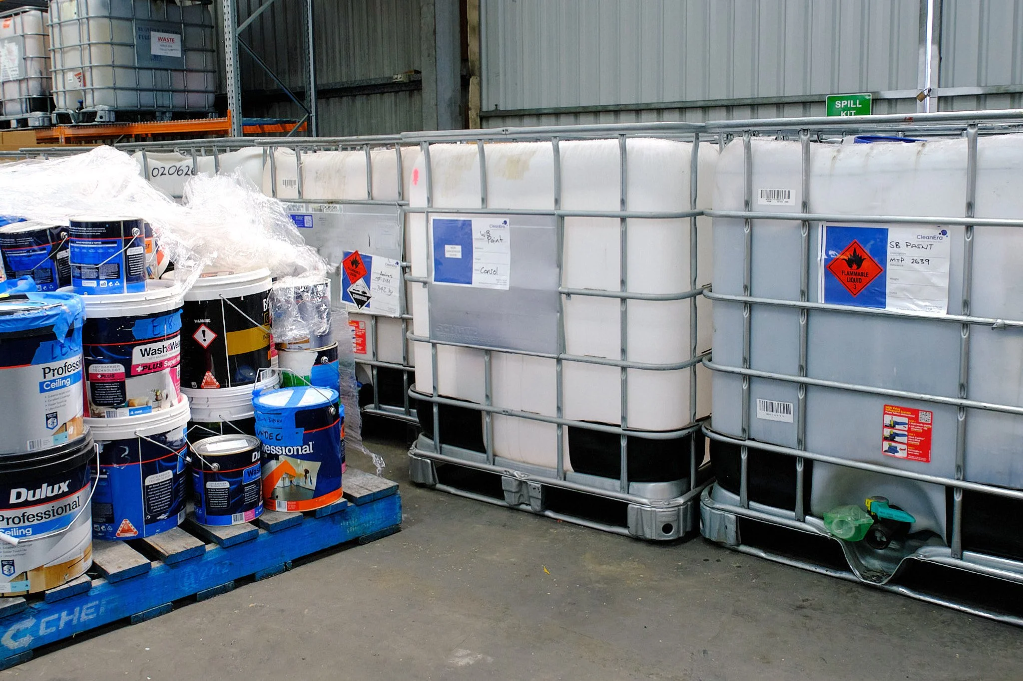 Paint being sorted for different treatment pathways