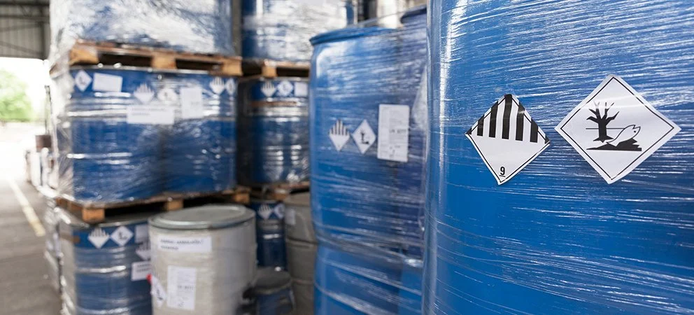blue drums dangerous good waste