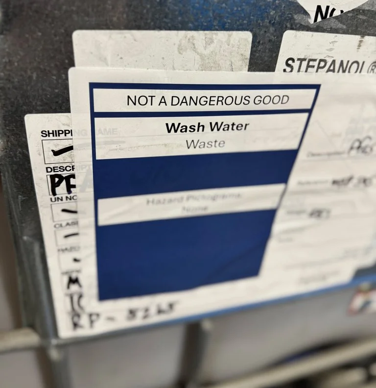wash water IBC or corrosive acid or alkaline