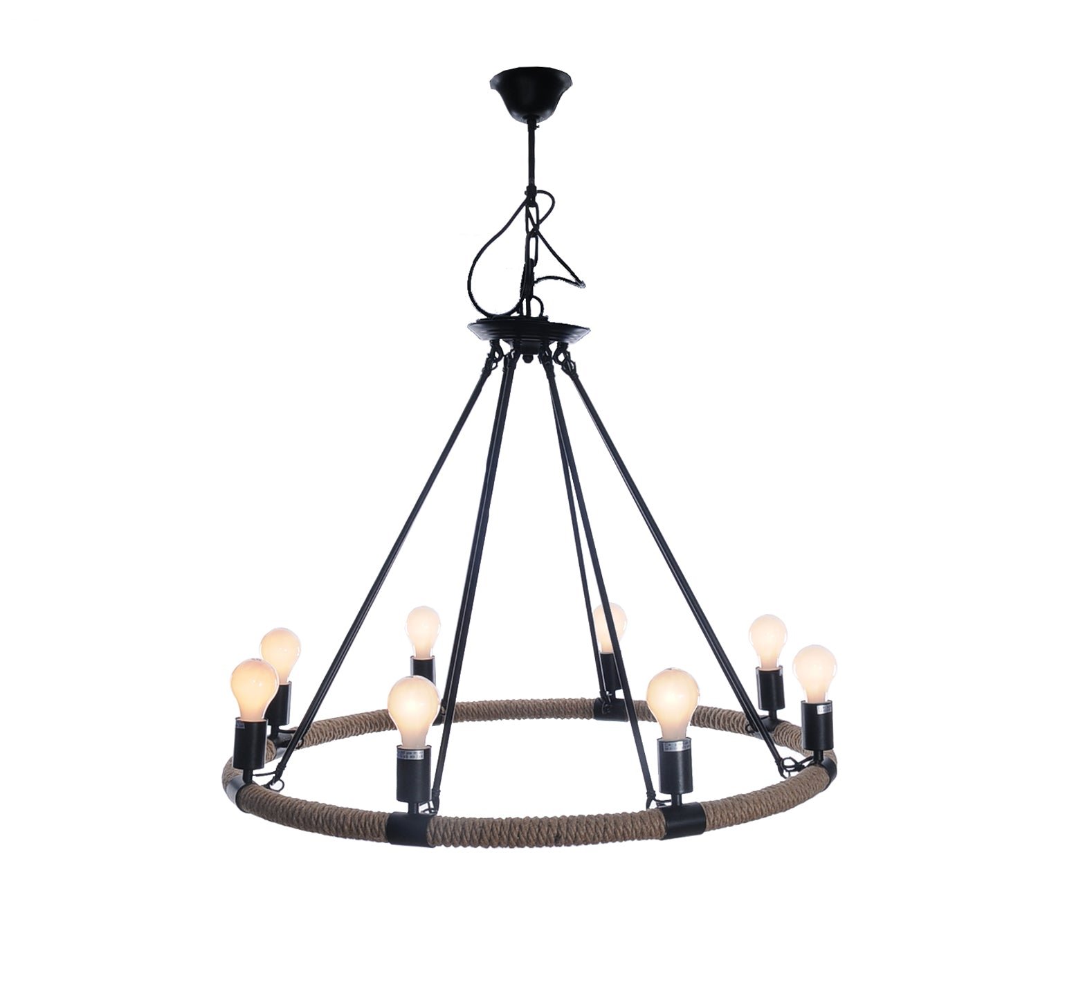 8 Bulbs Rope Pendant Lamp