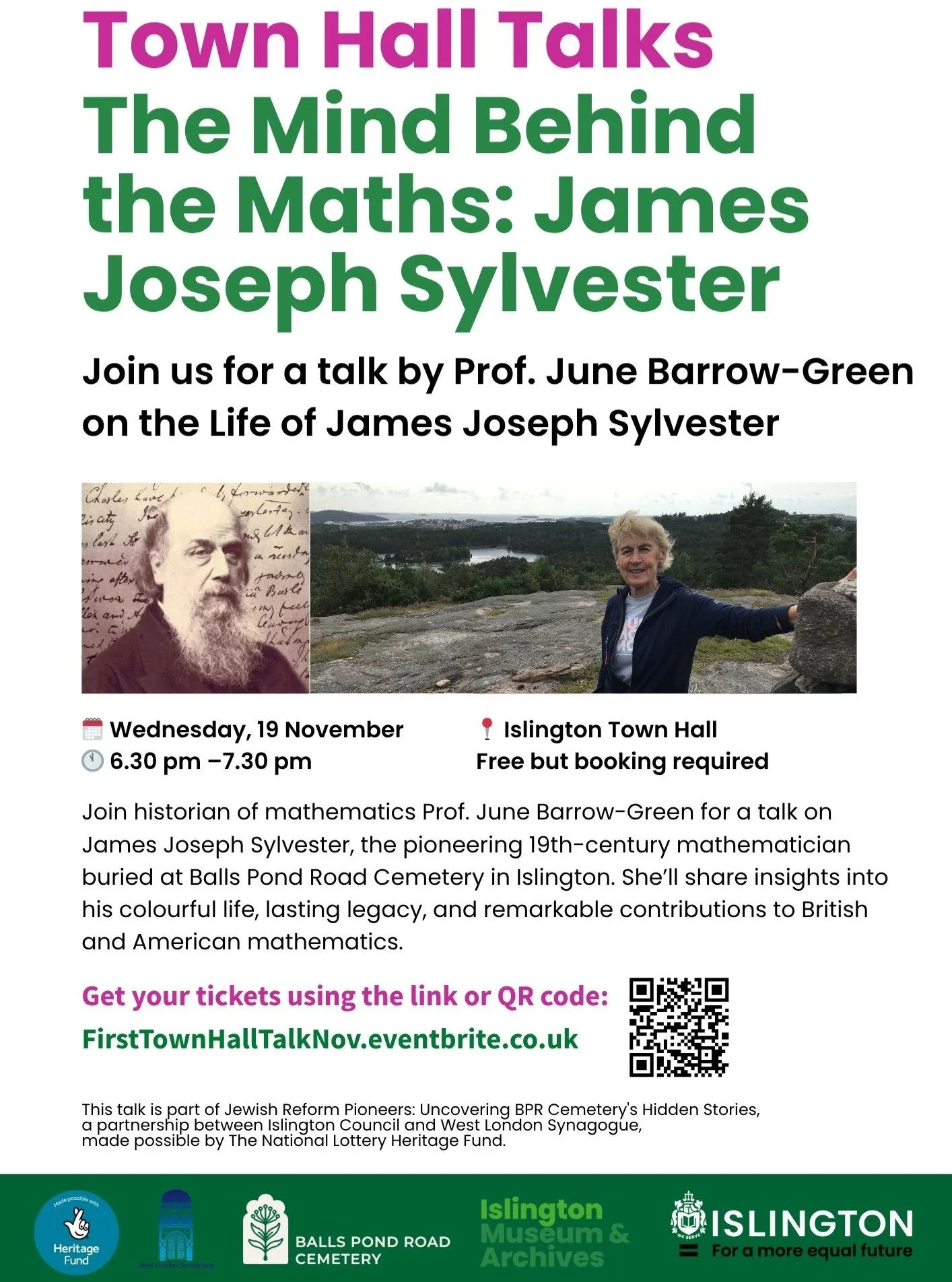 Our next Town Hall Talk is on one of the most influential figures in Balls Pond Road Cemetery - even if you've never heard of him.

James Joseph Sylvester made lasting contributions to mathematics that are felt today, but far from just being a studio