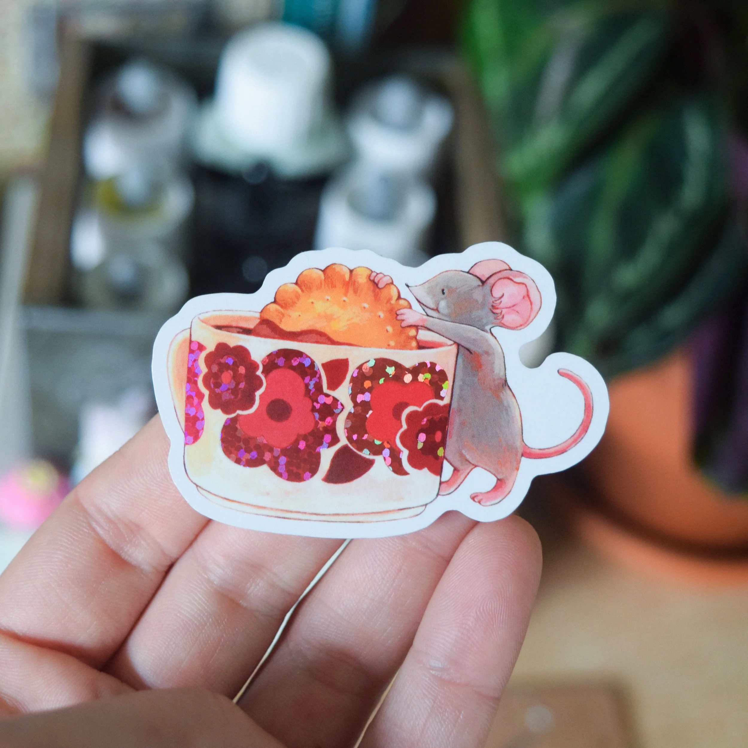 Stickers Petit goûter - à paillettes