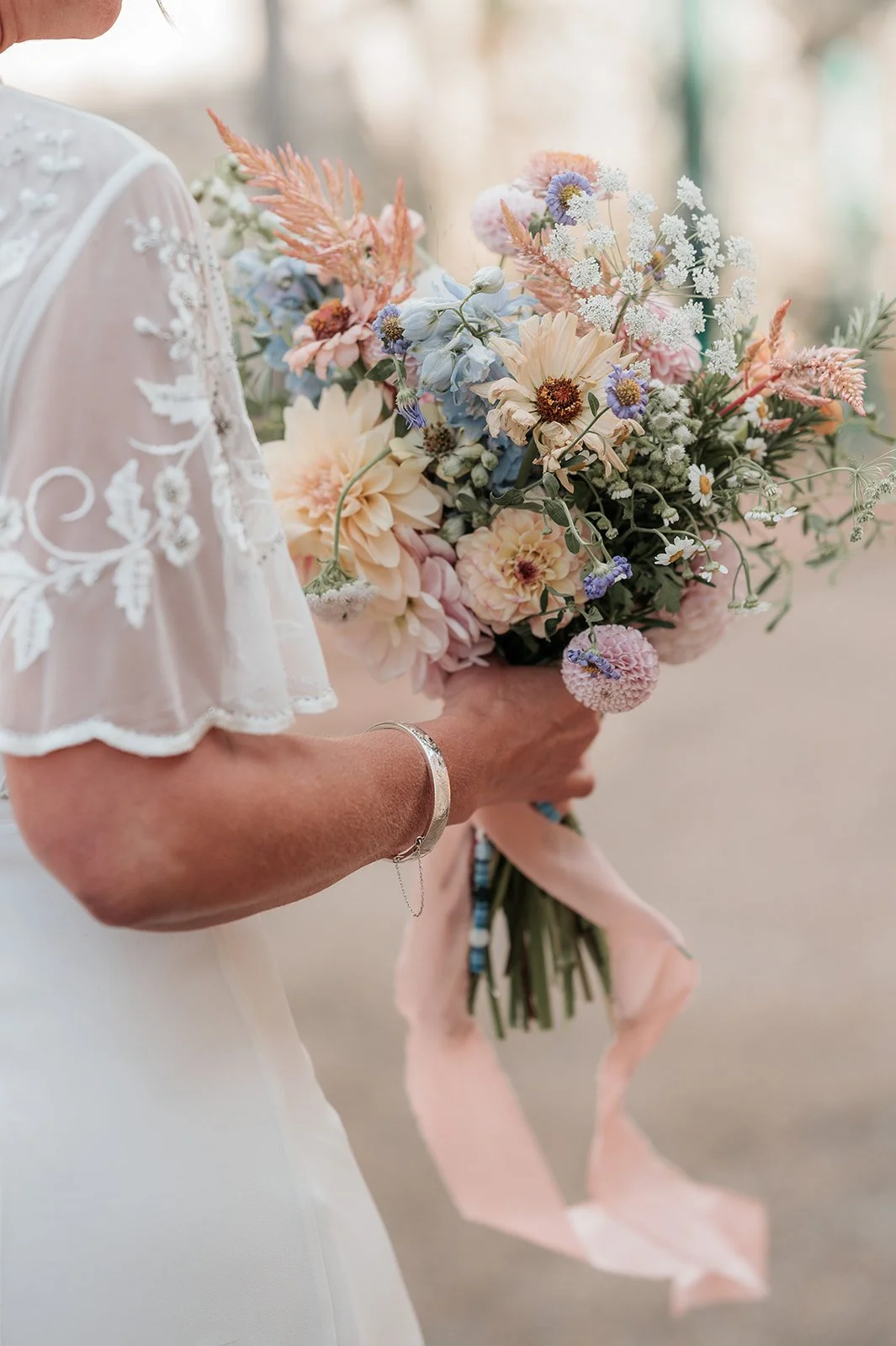 Soft pastel bridal bouquet 
