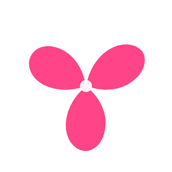 Pictogramme rose à trois pans ouverts, symbolisant l'ouverture à de nouveaux possibles