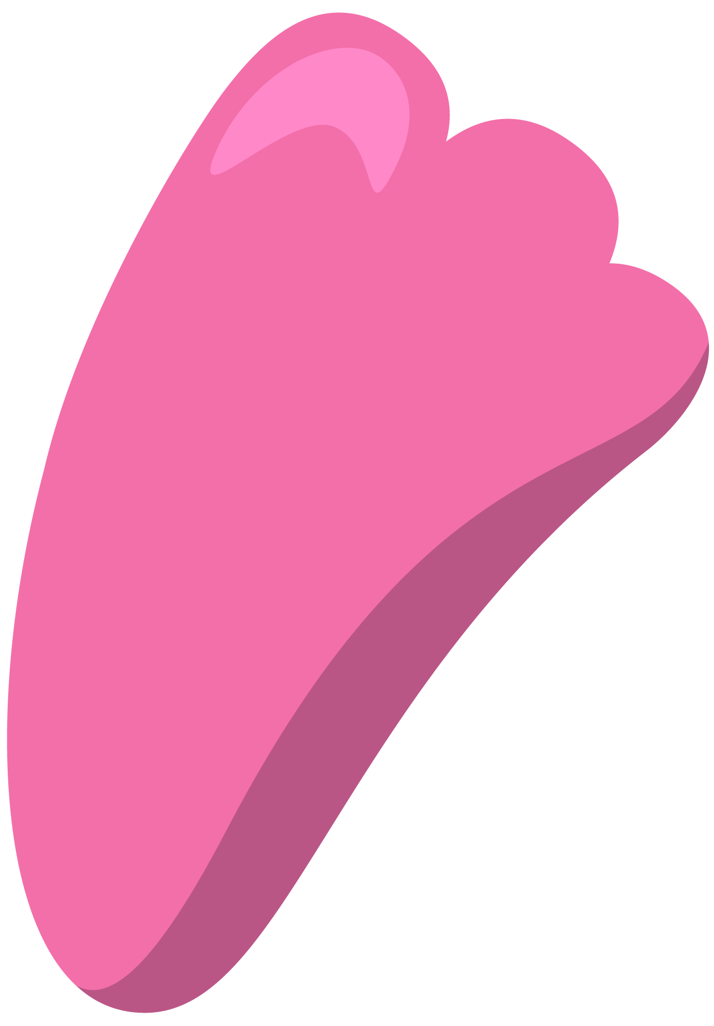 Piirretty pinkki qua sha.