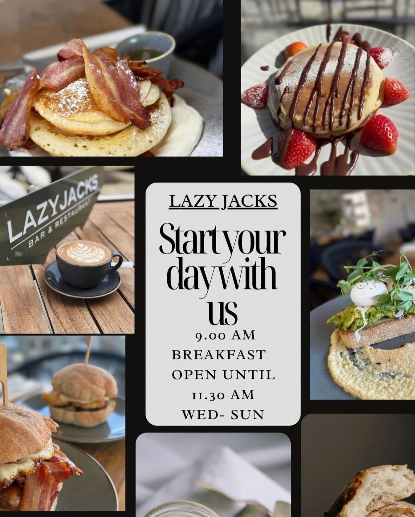 Your new morning spot: Breakfast every Wednesday to Sunday from 9am. Fresh coffee, good food, coastal views.