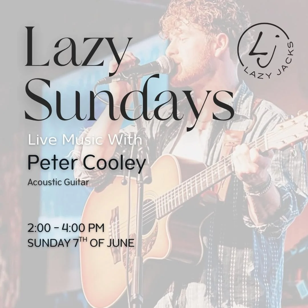 🎶 Lazy Sundays are back! 🎶

Join us this Sunday from 2:00 PM &ndash; 4:00 PM for an afternoon of live music with the talented Peter Cooley.

Sit back, relax, and enjoy acoustic favourites, great food, and your favourite drinks in a laid-back atmosp
