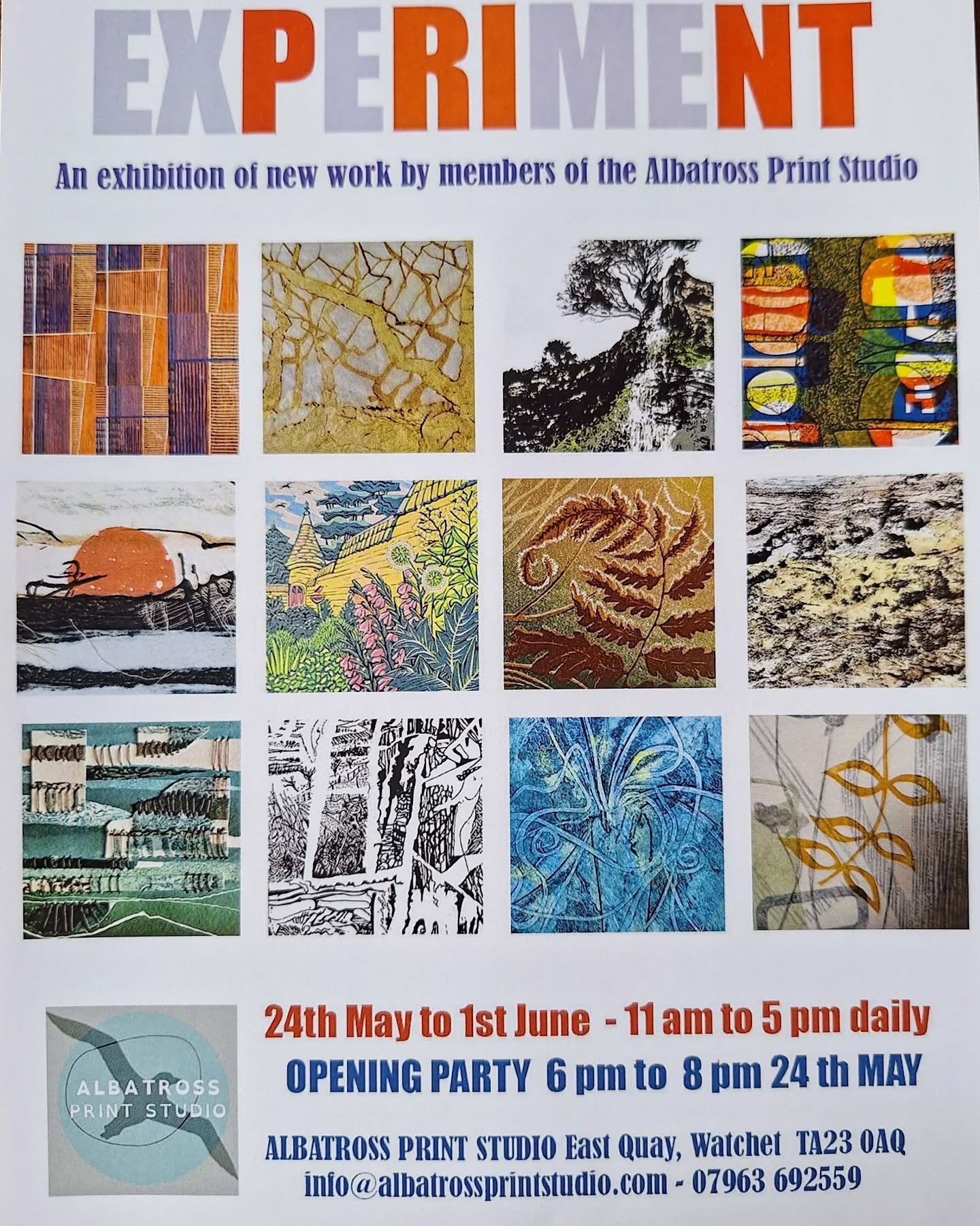 Opens Tonight! 6 till 8. Come on down! 
We are next door to the Cafe. 
@albatrossprintstudio @eastquaywatchet