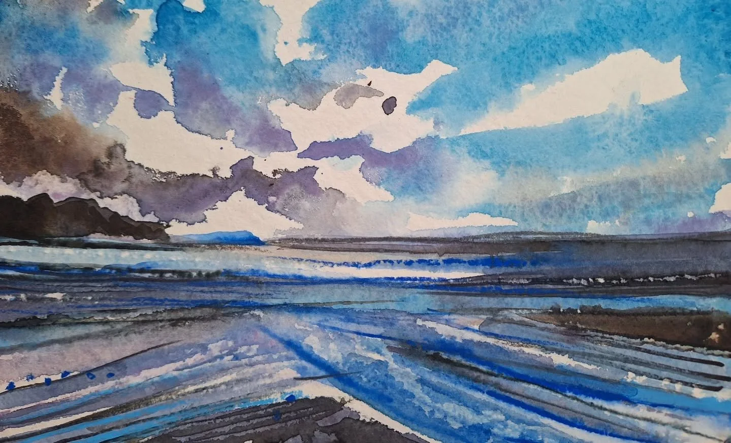 Seascapes today. Porlock and Watchet. 
# seascapes #janehoodart #mixedmediapainting