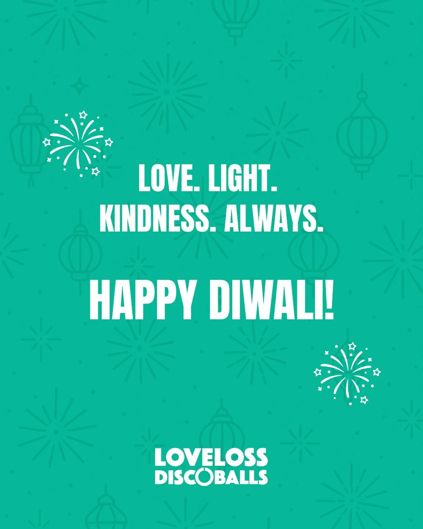 ✨ Happy Diwali ✨

Today, homes and hearts across the world glow a little brighter. 💛

We love Diwali for its celebration of light over darkness, of hope, kindness and connection - everything we believe in at LoveLossDiscoballs.

Wishing everyone who
