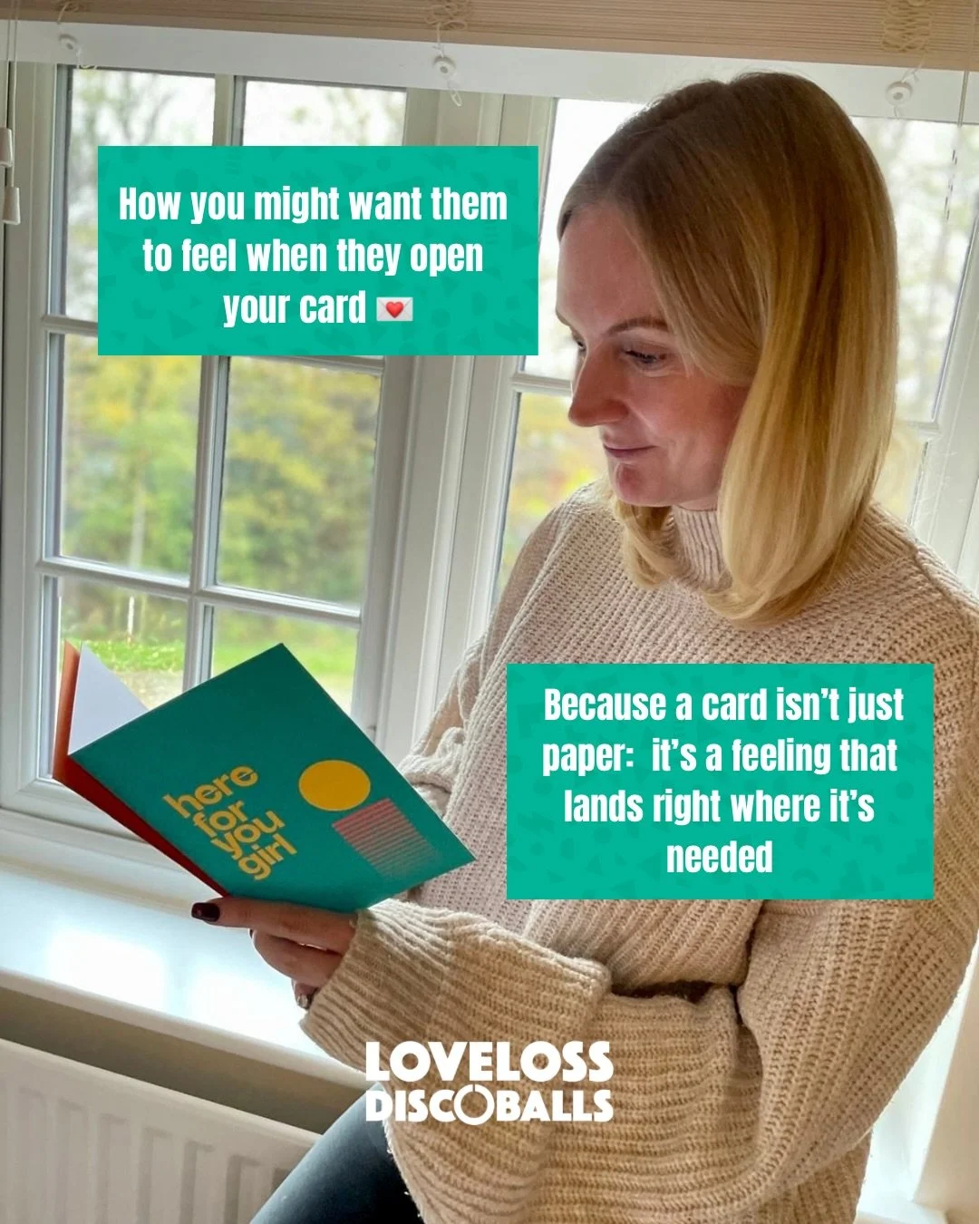 A card can land like the right tune at the right moment - one that stops you in your tracks because it gets you right in the feels 💚

That&rsquo;s what we design for.
Connection. Emotion.
And tiny reminders that nobody has to do life alone. 🪩✨

#lo