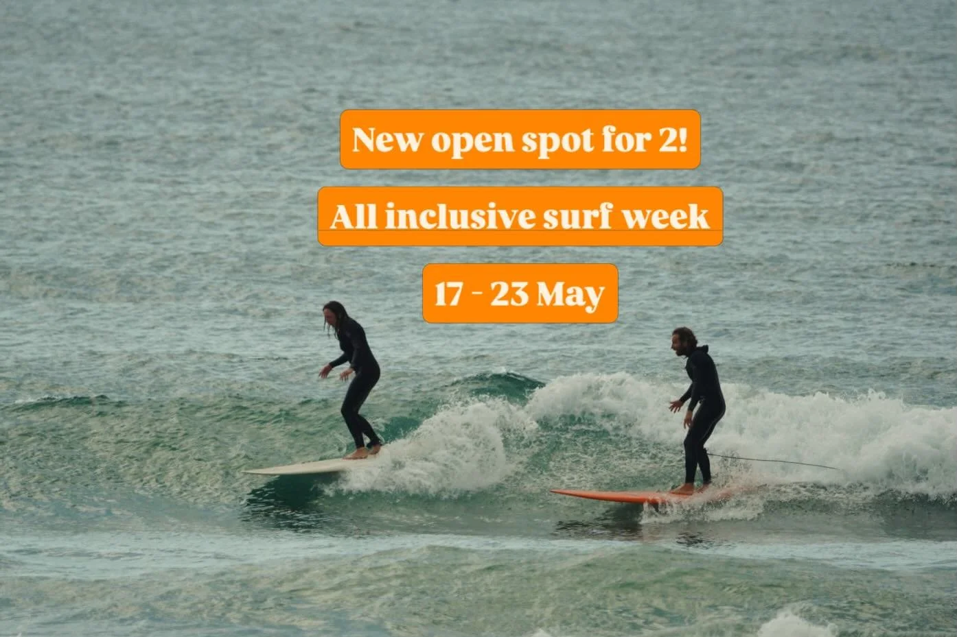🤙 And suddenly we have another week opening up! 
.

✅ And the good news is&hellip;.There are still two spots left!
.
💥 This week will be all inclusive, so expect good food, great surfing and coaching and even better vibes&hellip;on repeat!
