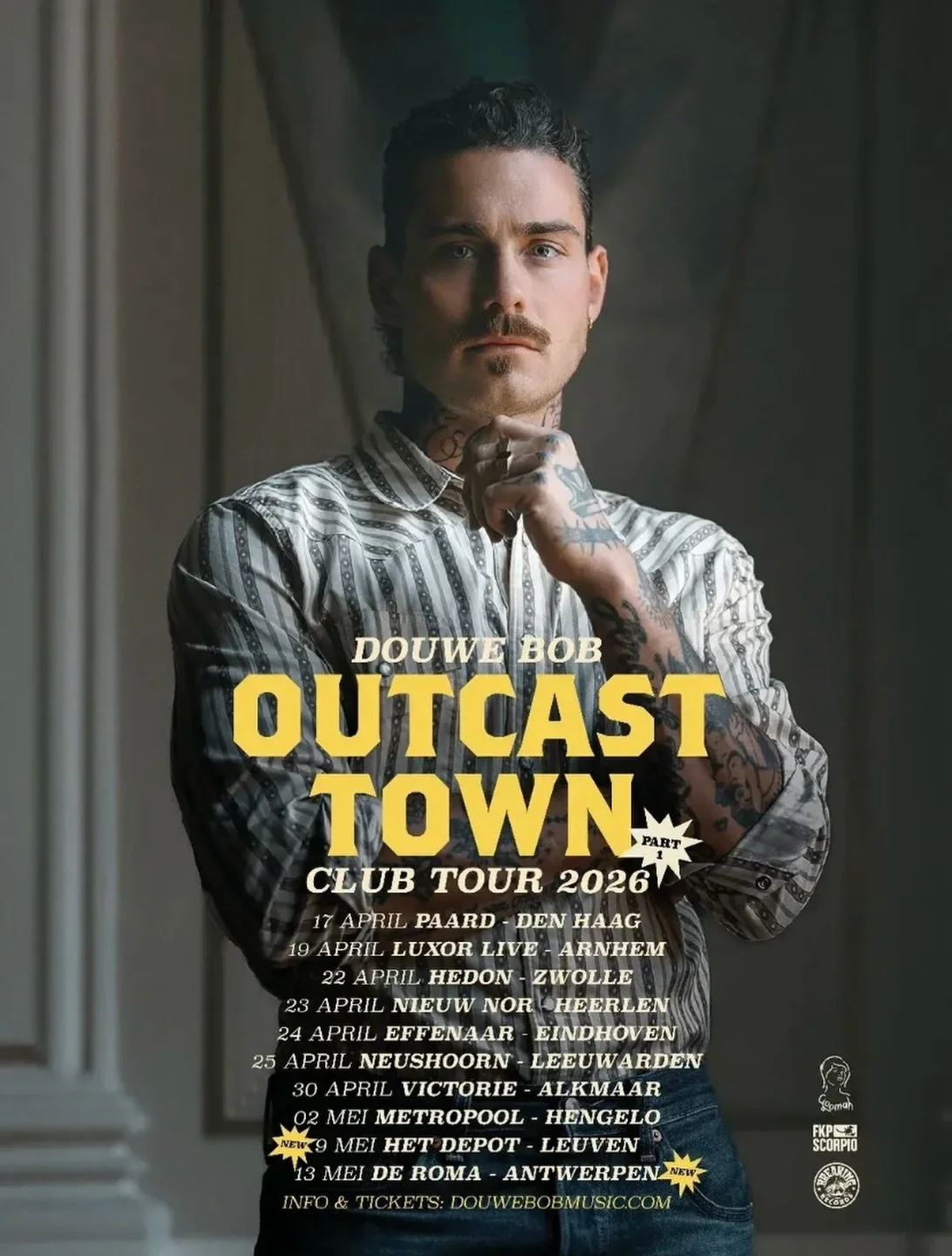 Douwe Bob just announced his clubtour starting in April, tickets go on sale December 3rd! 🤩