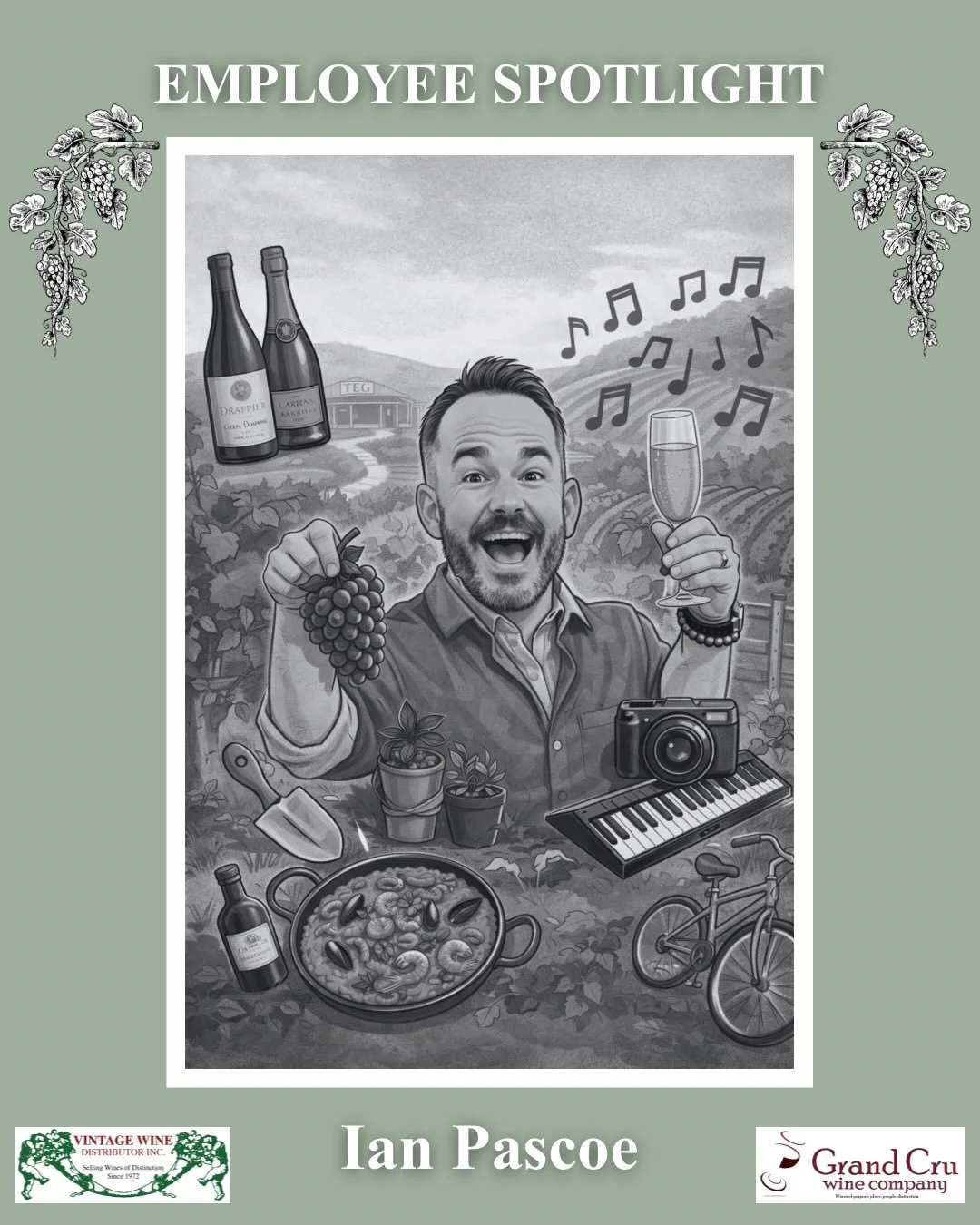 All eyes on Ian Pascoe, our April Employee Spotlight!

Ian is a member of our incredibly dedicated and passionate, Cincinnati sales team. Say hello if you see him out in the wild!

#VWD #Vintwine