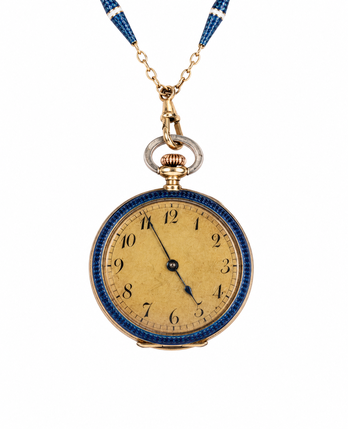 JaegerLeCoultre Collier Taschenuhr mit Emaille Rückseite