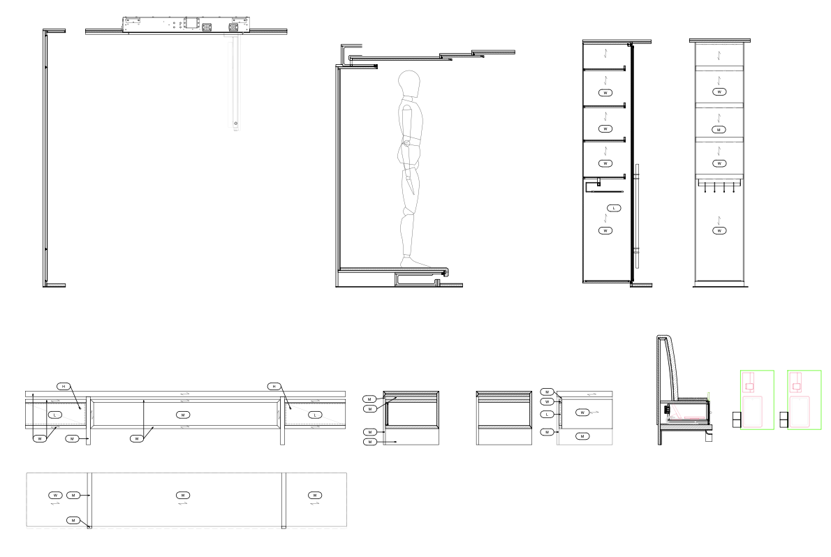 Bespoke furniture & interior drawings