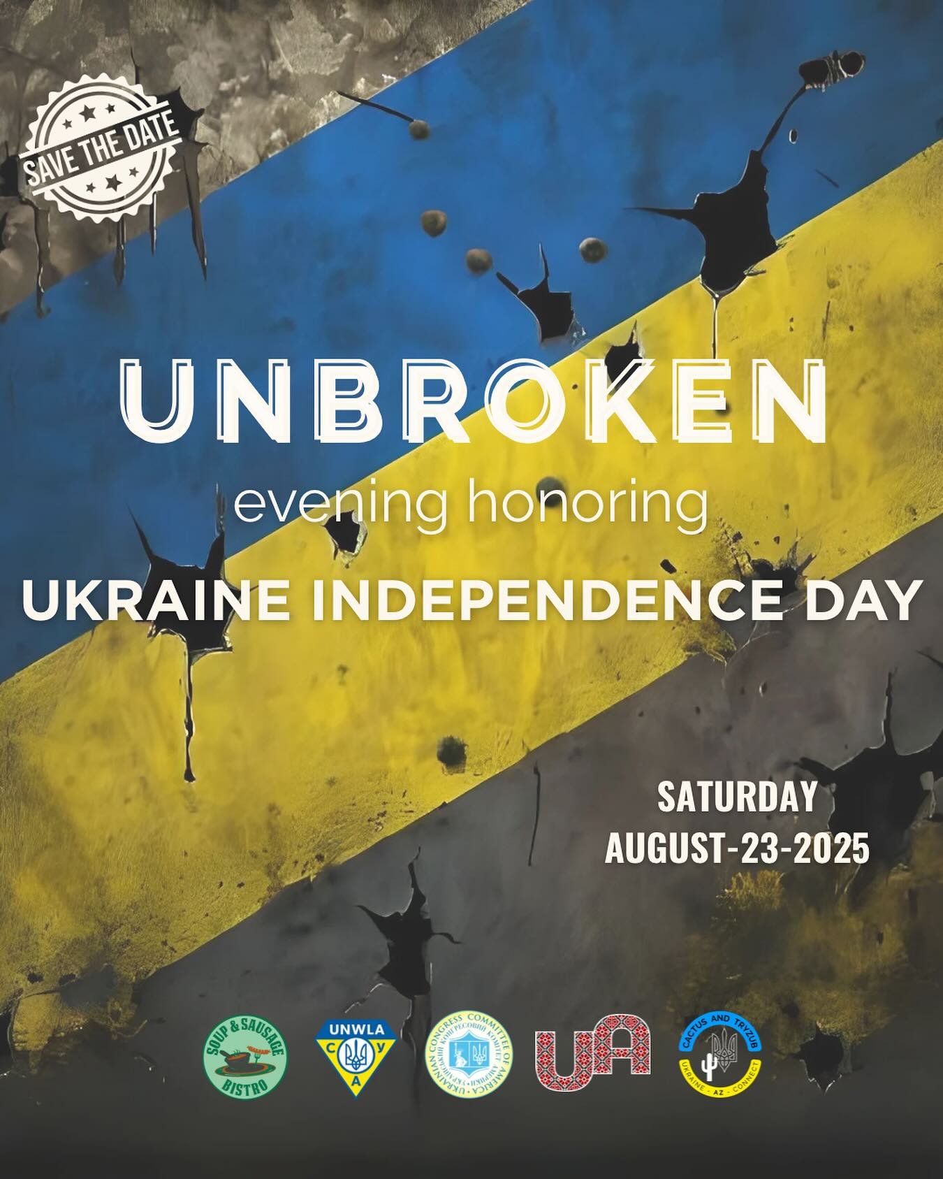 📣SAVE THE DATE 📣

Evening honoring Ukraine Independence Day

August 23rd, 2025
Phoenix, AZ