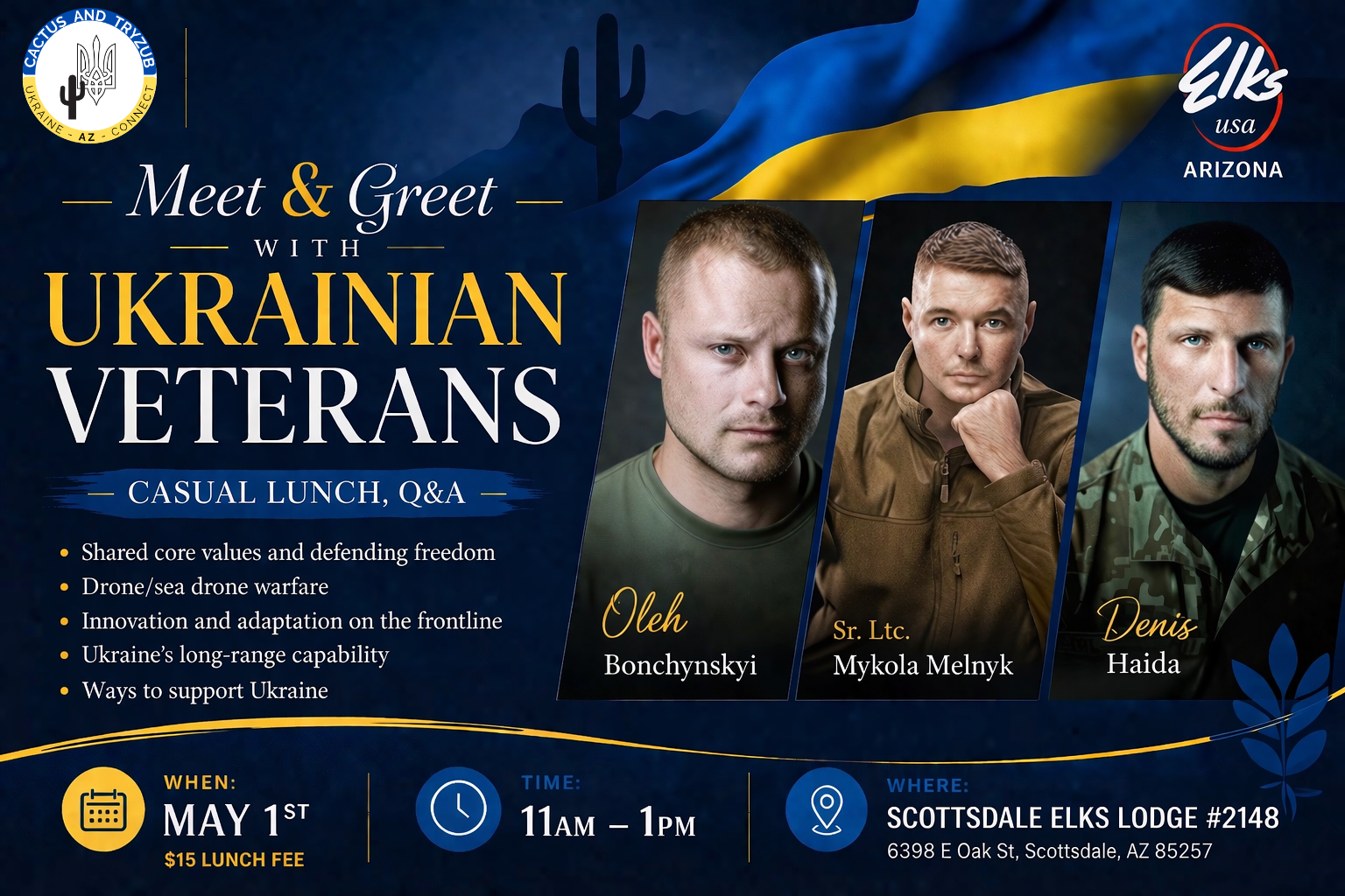 Arizona Speaking Tour With Ukrainian Defenders