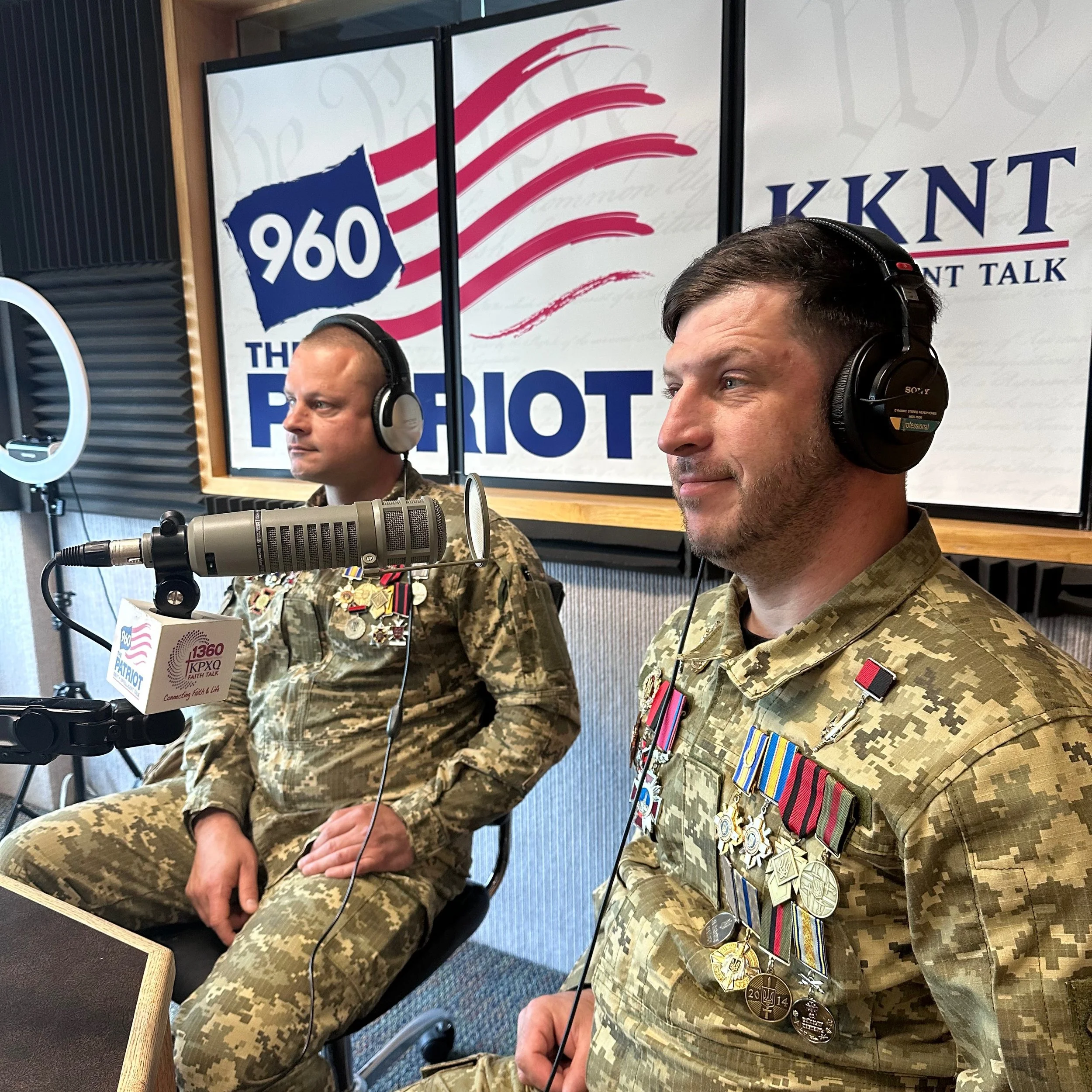 Voices From Ukraine's Front Line speaking tour was punctuated with several media appearances. One of them was a KKNT 960AM The Patriot radio appearance. The Patriot station together with Rex Parry show hosted us for a 2-hr special with Ukrainian sold