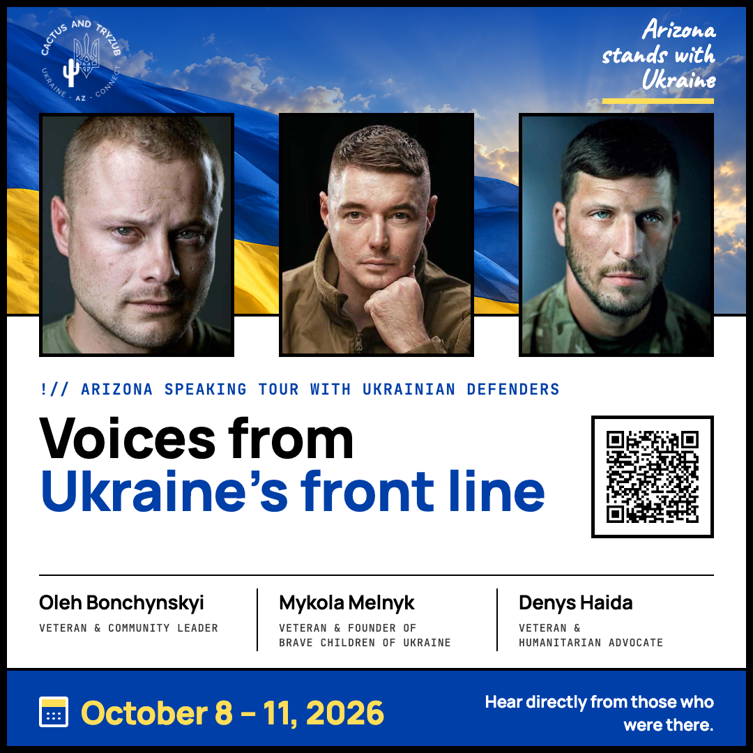 Voices From Ukraine’s Front Line | Arizona Speaking Tour 2026
