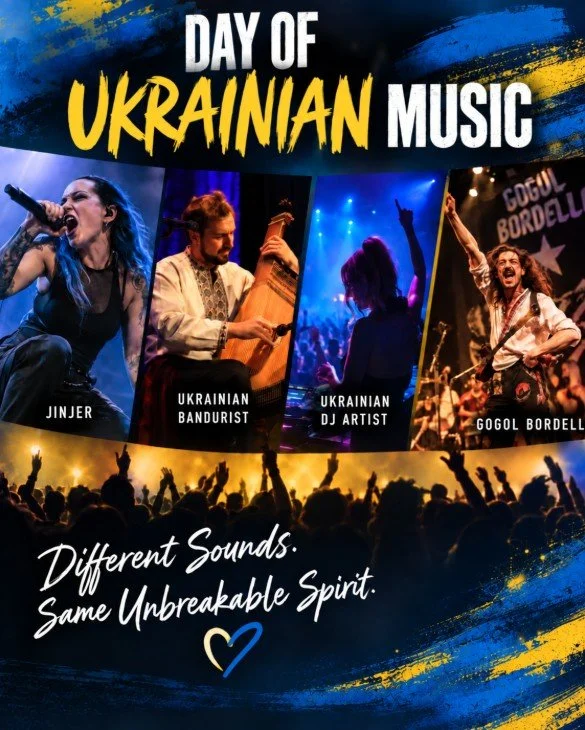 Today we celebrate the Day of Ukrainian Music 🇺🇦🎶

Ukrainian music spans generations, regions, and genres, from traditional bandura and folk music to rock, metal, punk, and electronic music. Here in Arizona, we've recently had the opportunity to e