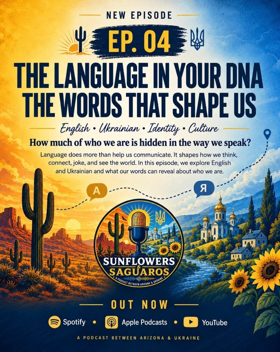 Episode 4 is out now! 🌻🌵

In The Language in Your DNA &ndash; The Words That Shape Us, we explore how language becomes part of who we are and how it reflects our culture, background, and the way we see the world. This episode looks at English and U