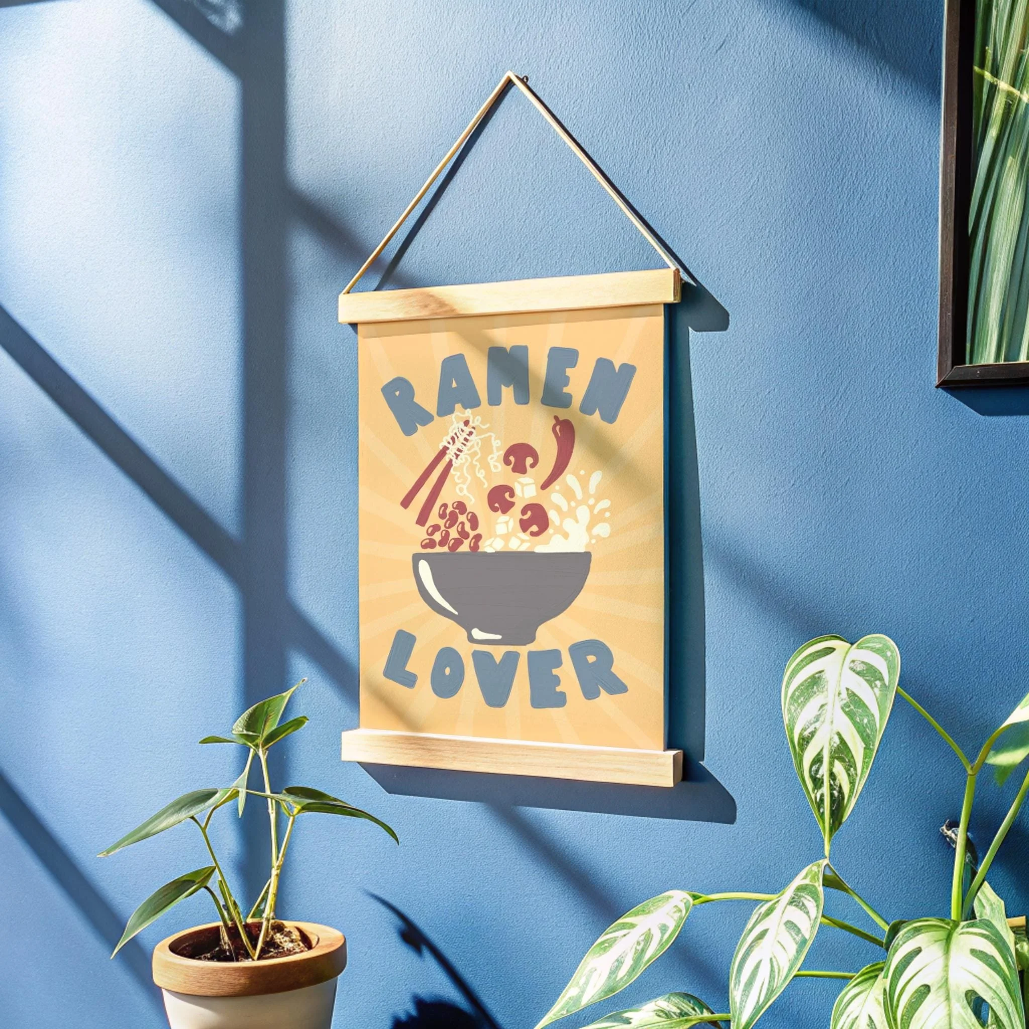 Ramen bowl wall art from a hand-drawn original artwork