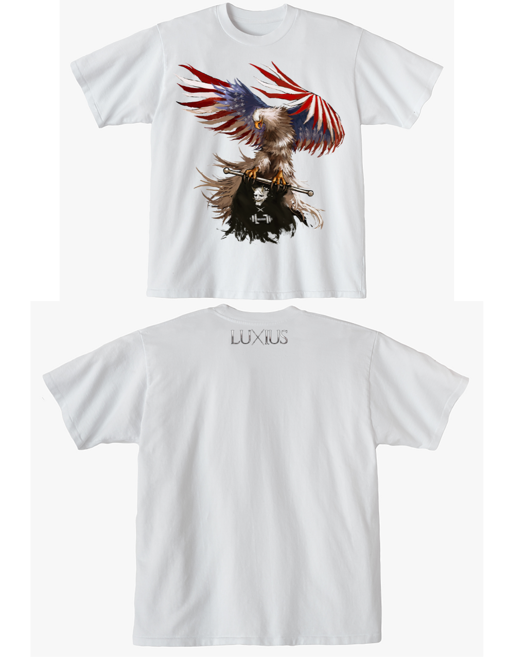 "Iron Lab" Oversized Deluxe Tee- White Alt