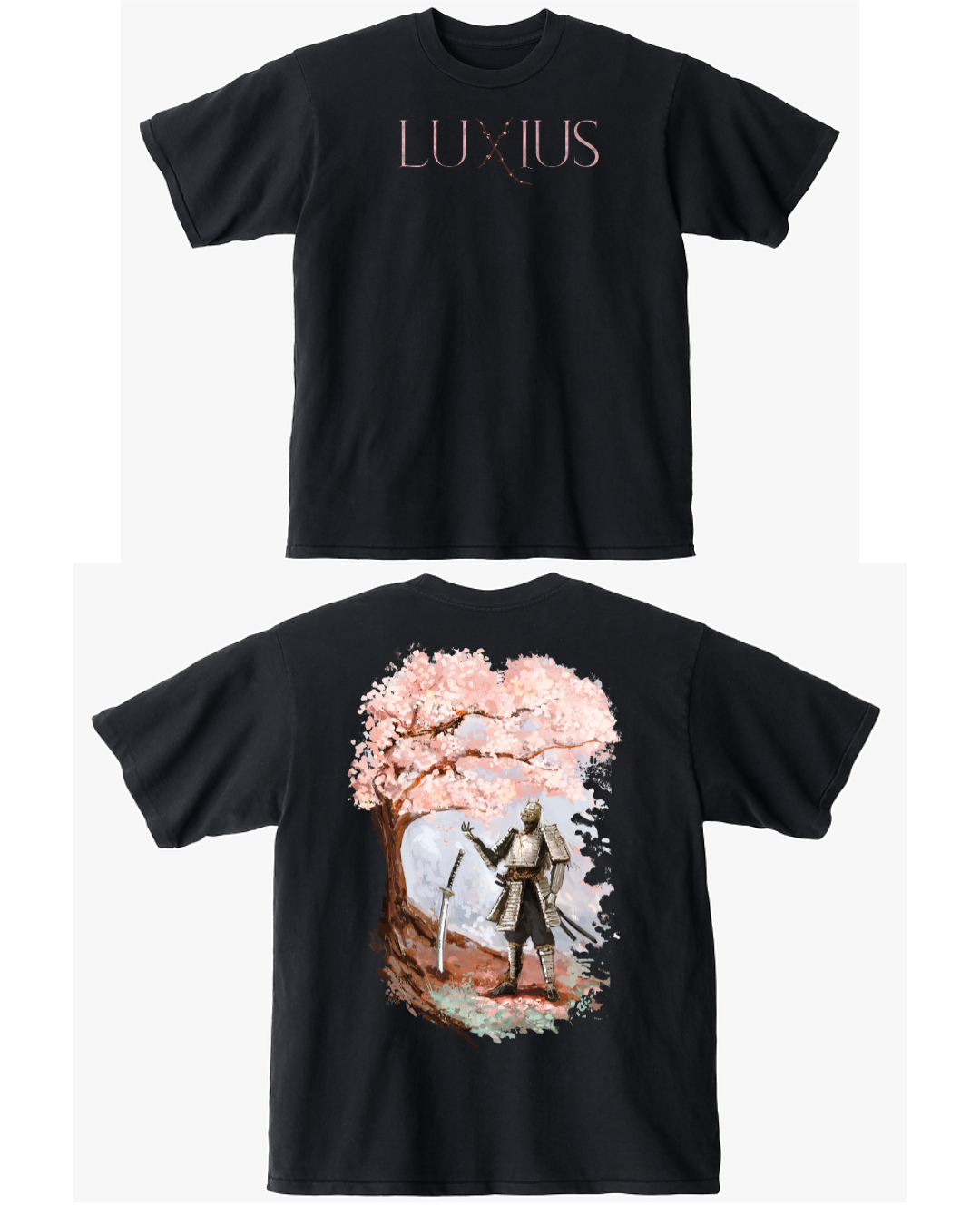 "Sakura Tree" Oversized Deluxe Tee- Black