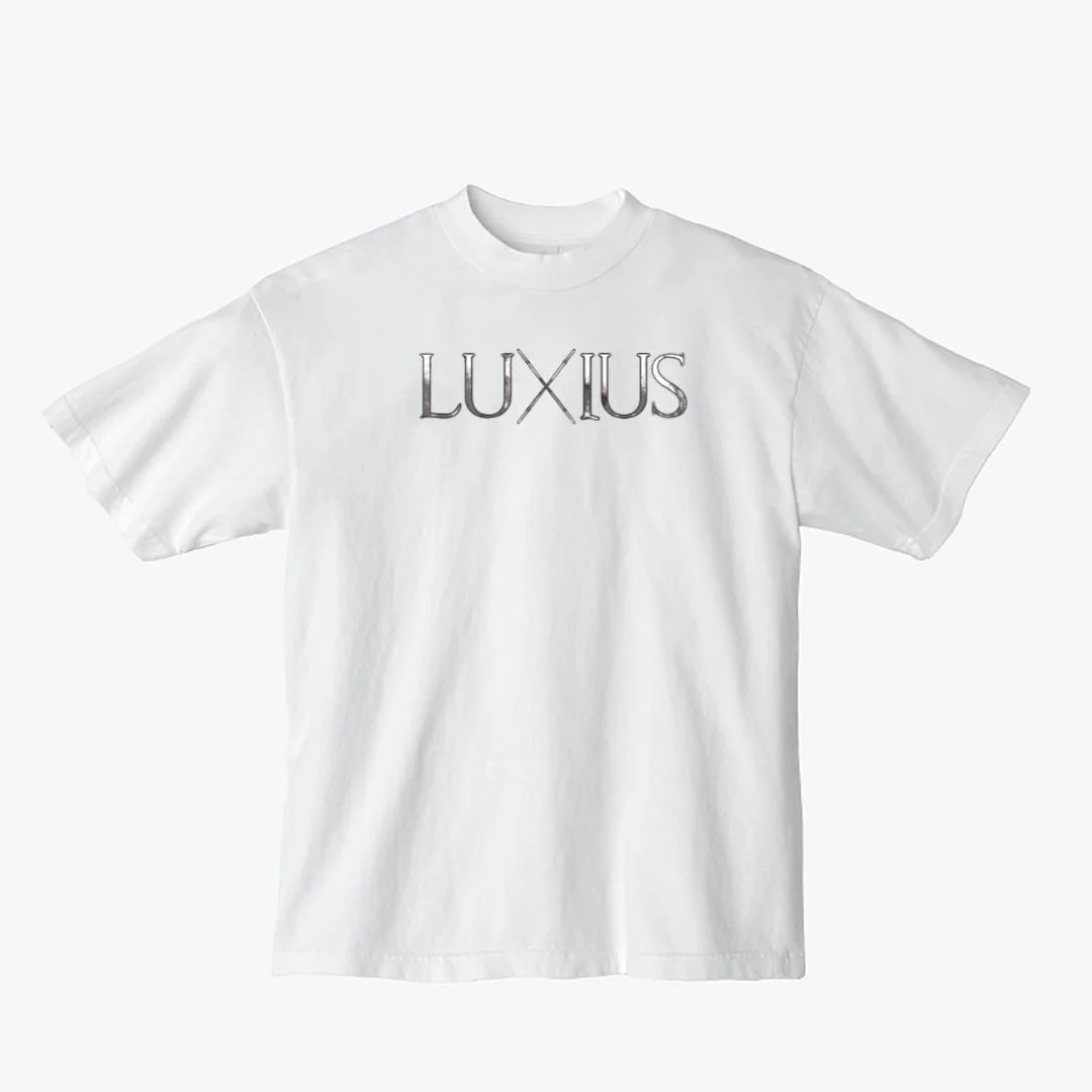 "Iron Lab" Oversized Tee- White
