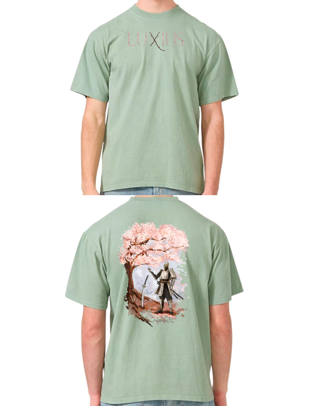 "Sakura Tree" Oversized Tee- Emerald