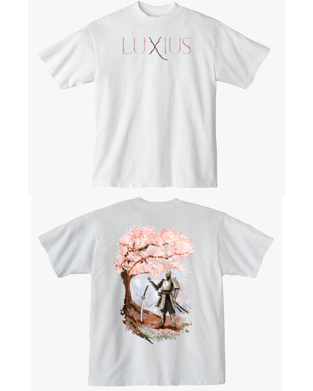 "Sakura Tree" Oversized Tee- White