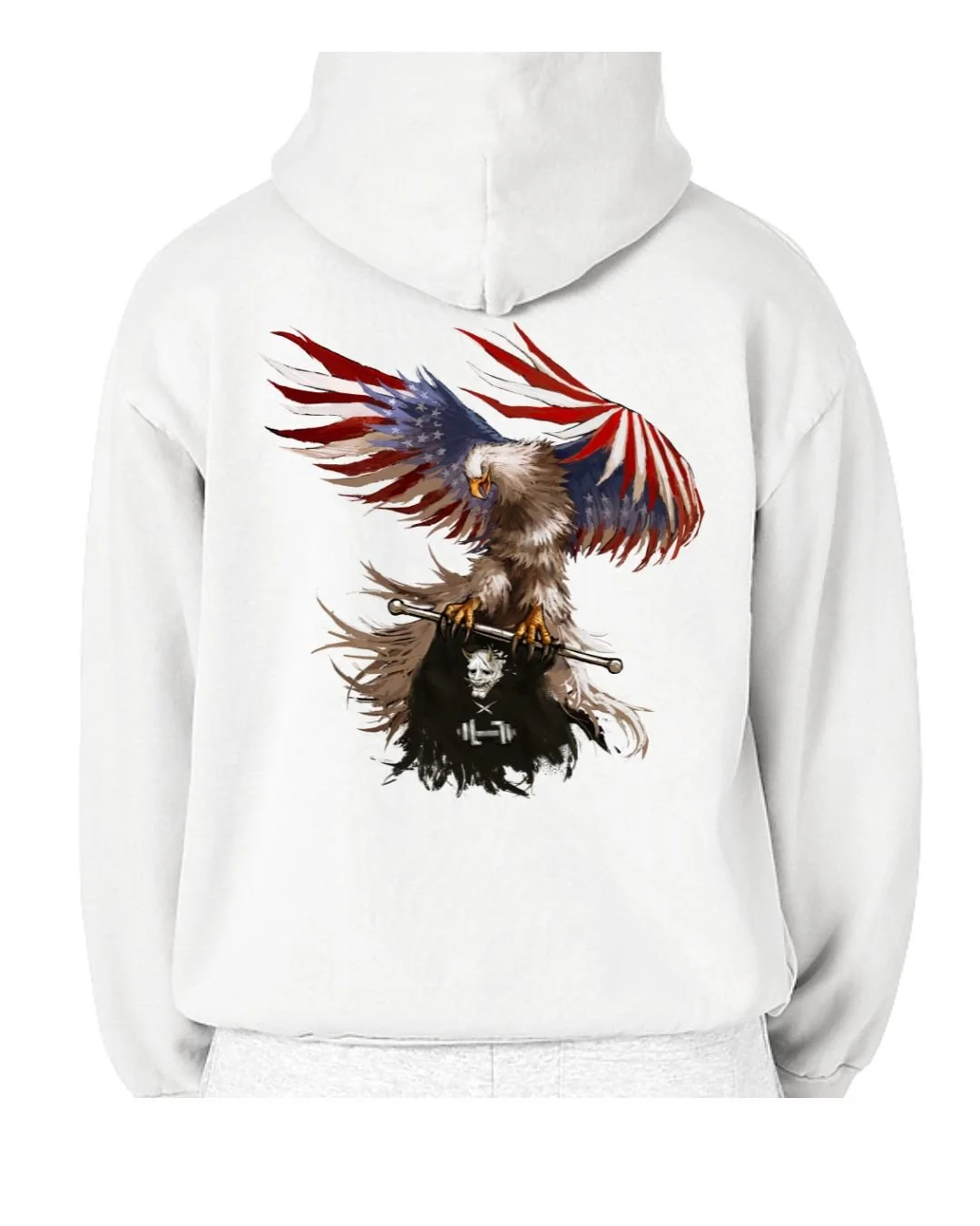 "Iron Lab" Oversized Hoodie- White