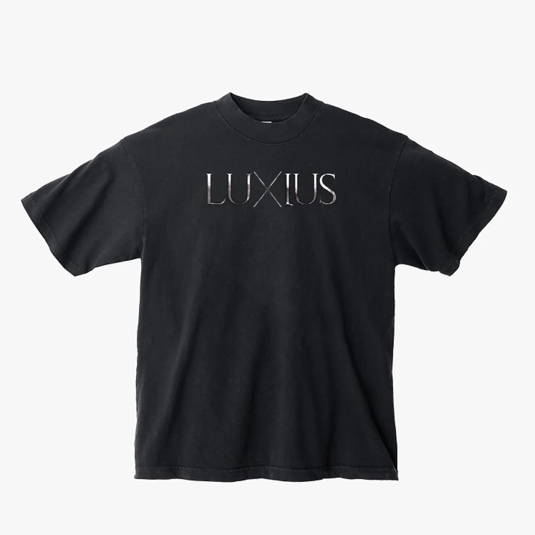 "Iron Lab" Oversized Tee- Black