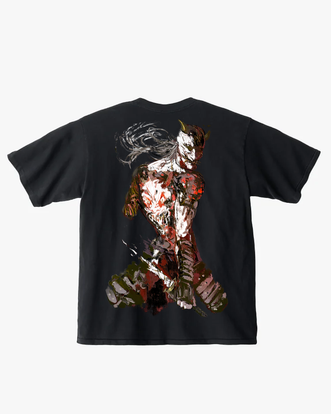 Tatted Samurai Oversized Tee- Black