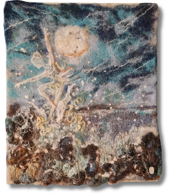 Filz auf Akustikplatte, 32 x 40 cm, 700.-