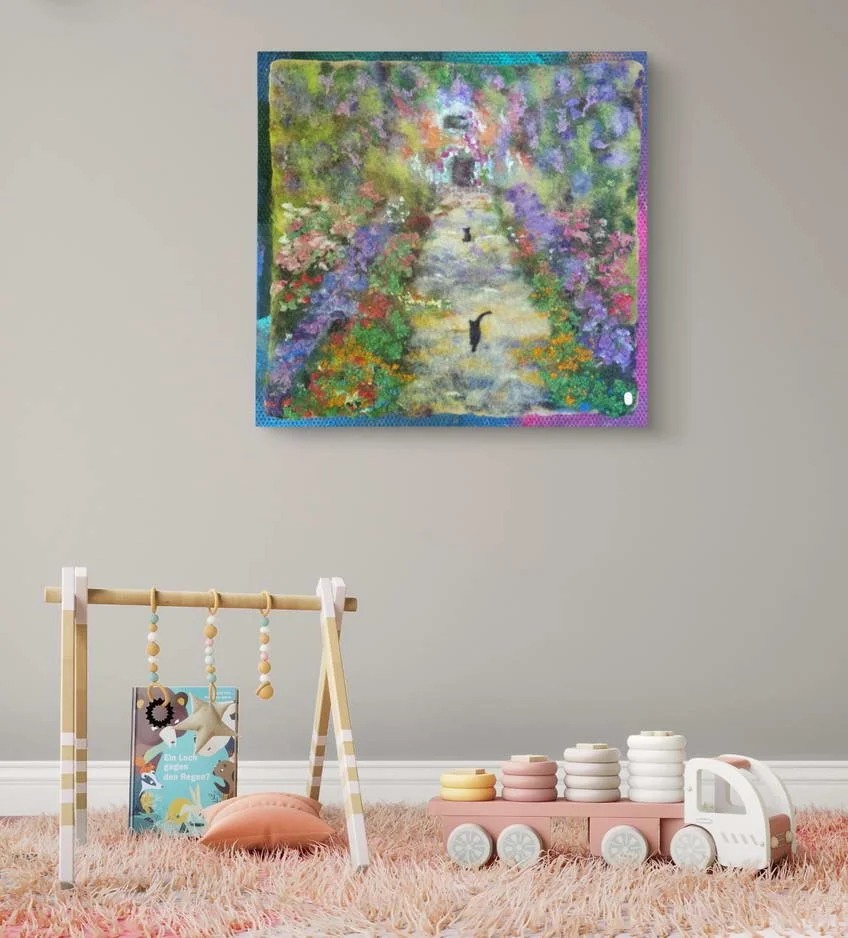 Katzengemälde im Kinderzimmer