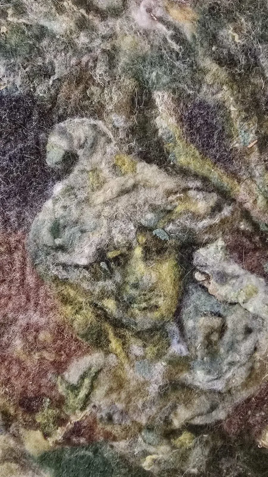 Wollgemälde Zauberwald Detail