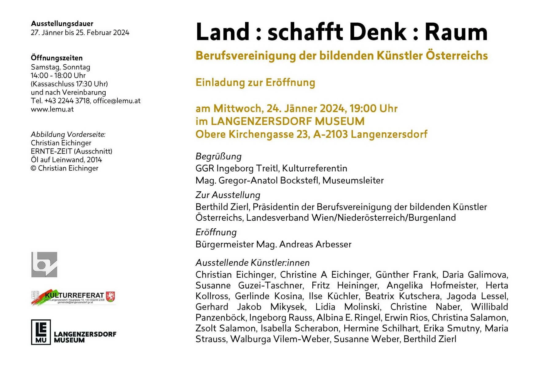 Land : schafft Denk : Raum