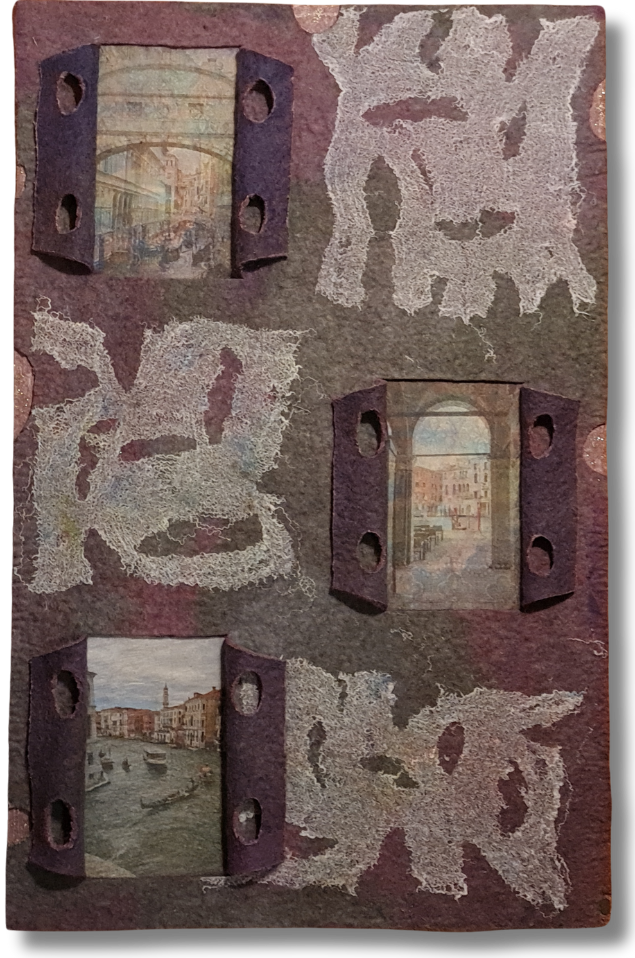 Finestra, Filz auf Akustikplatte, 58 x 90 cm, 1500.-