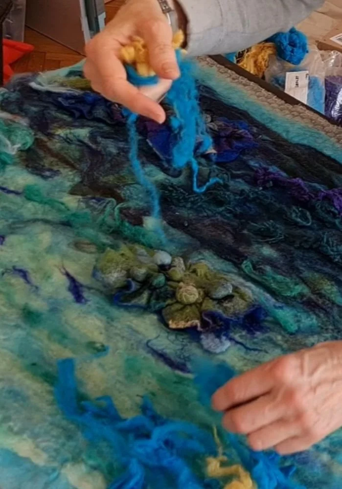 Ein Filzbild entsteht