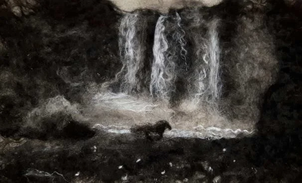 Das Filzkunstwerk „Frelsi – Freedom“ aus isländischer Wolle.