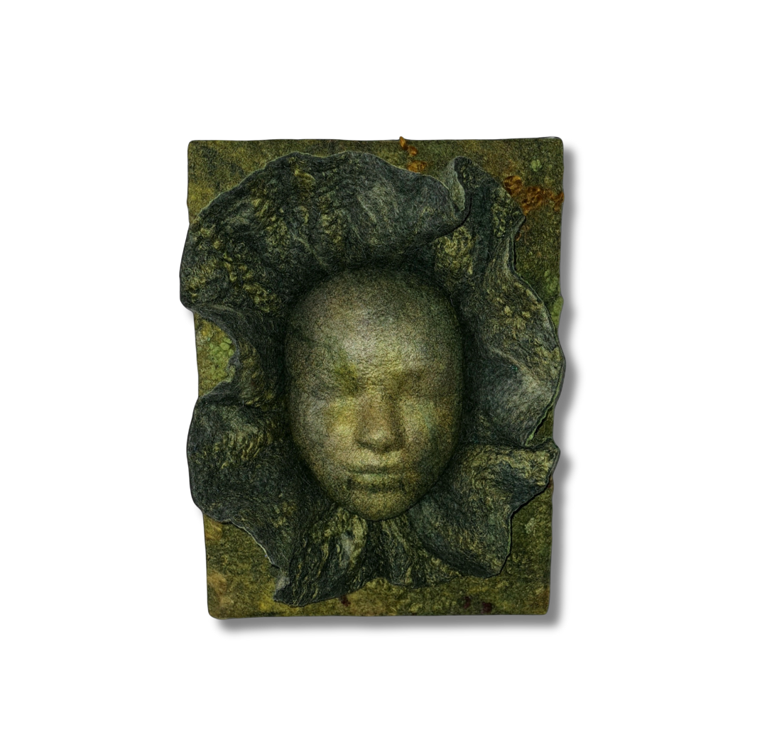 Verde, Filzskulptur auf Keilrahmen, 30 x 40 cm, 900.-