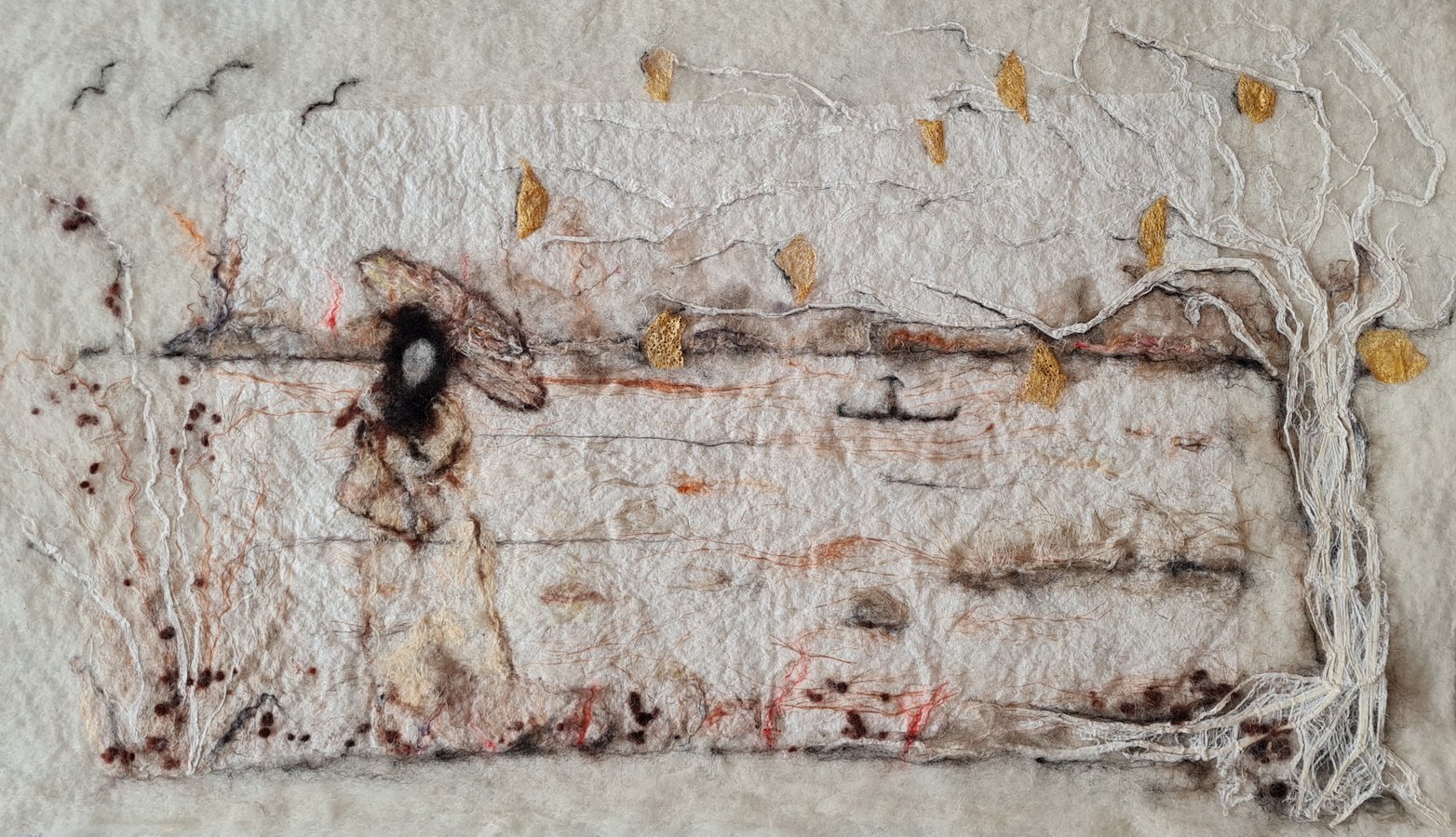 Genius Loci, Filz auf Keilrahmen, 50 x 30 cm, 500.-