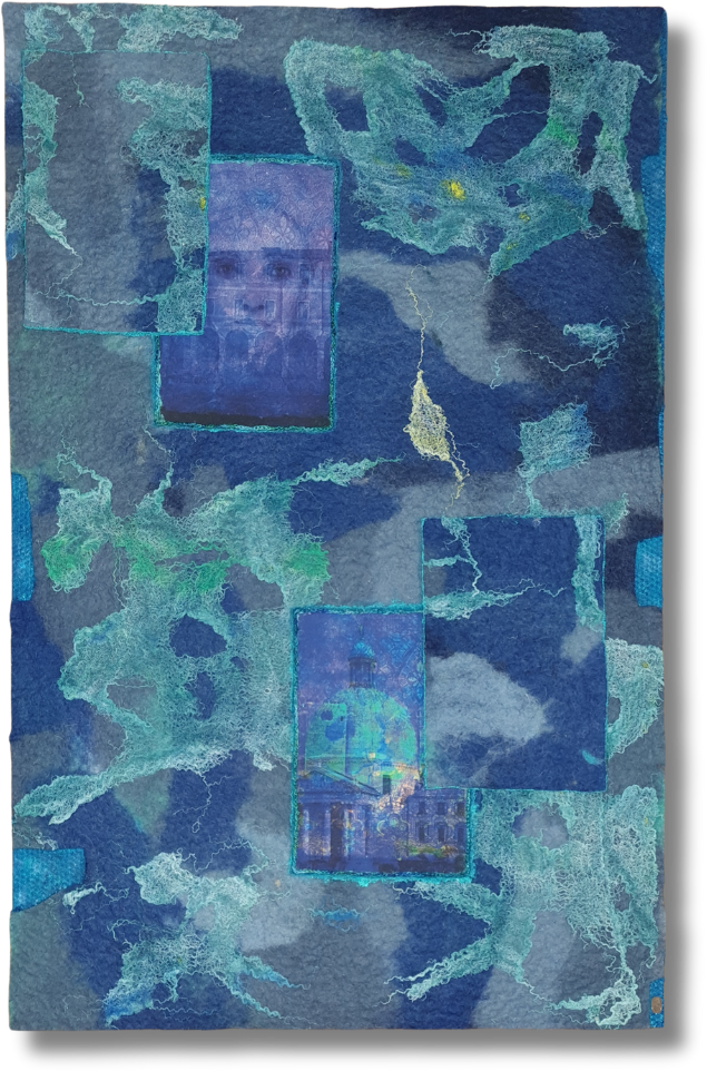 Porta, Filz auf Akustikplatte, 58 x 90 cm, 1500.-