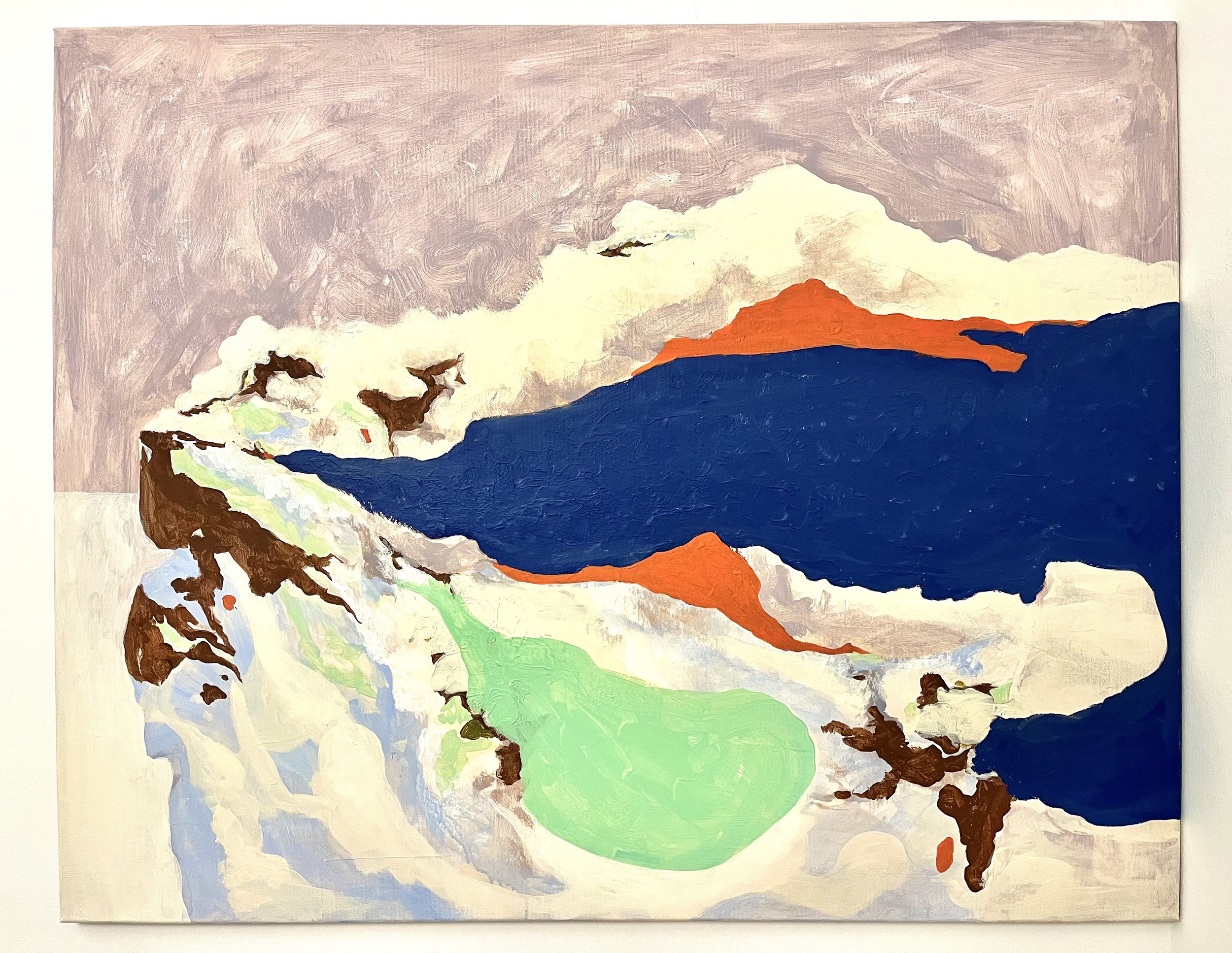 volcano painting