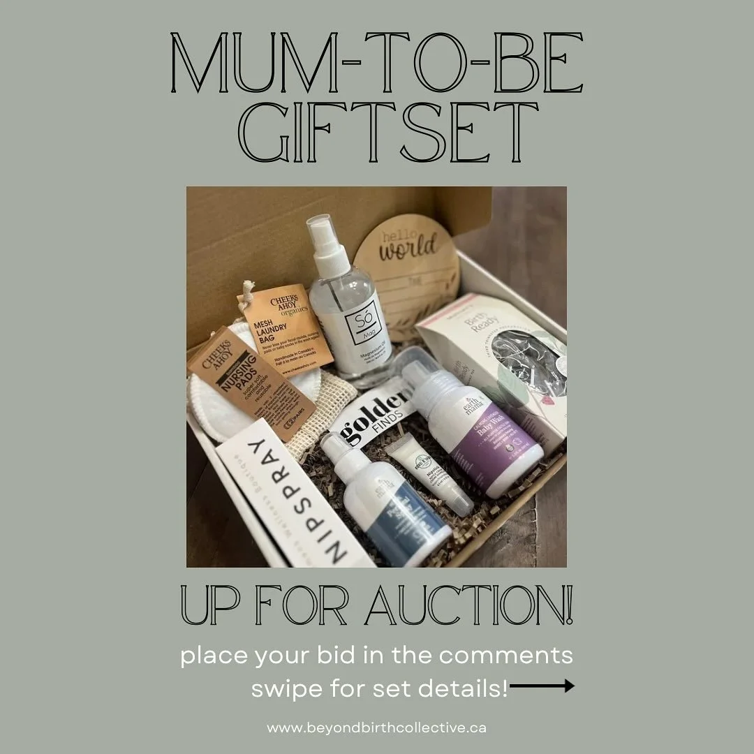 U P  F O R  A U C T I O N ✨
mum-to-be giftset 

donated by @goldenfinds__ 

all bid proceeds will go towards donating NICU journals to families at BC Womens Hospital. 

place your bid in the comments below 👇🏻 
*bidding closes Thursday Nov 13th 7pm.